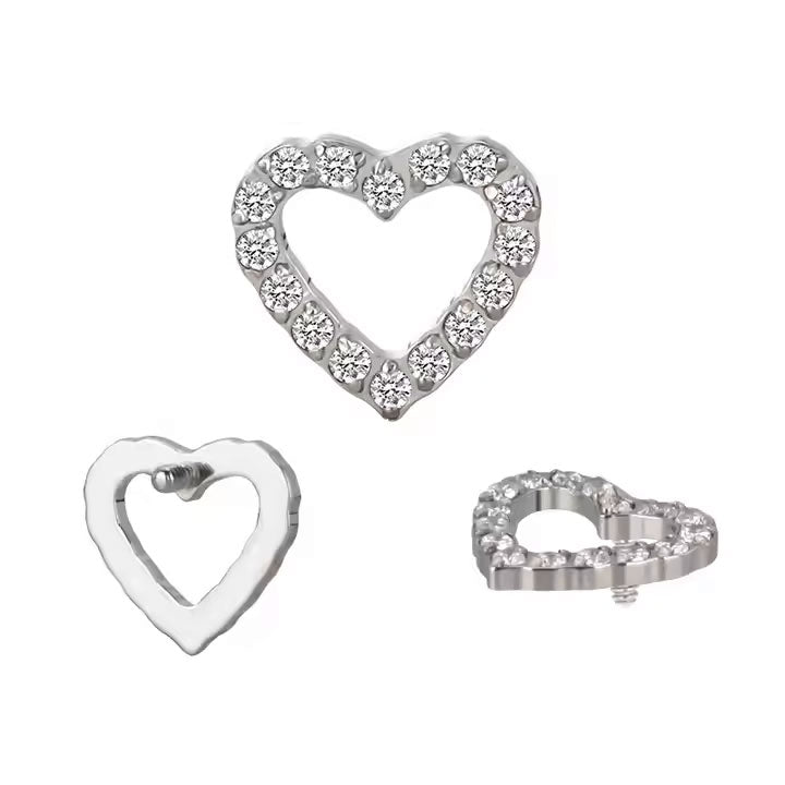 Corazón + Cz Blancas