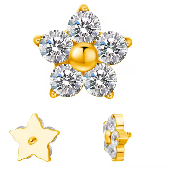 Flor Oro Pvd ASTM F-136