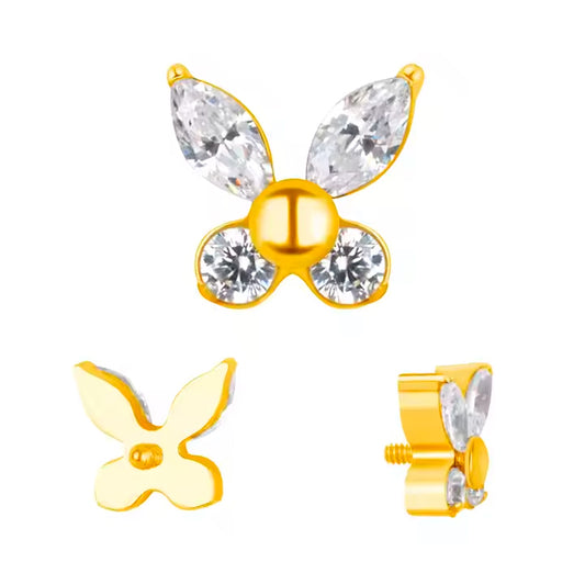 Mariposa Oro Pvd ASTM F-136