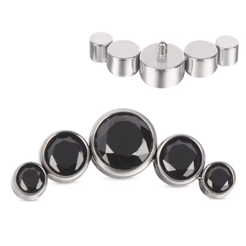 Cluster Cz Negro Titanio ASTM F-136