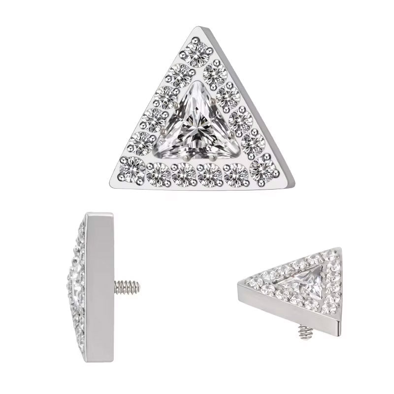 Triángulo 14 Cz Blanco Titanio ASTM F-136
