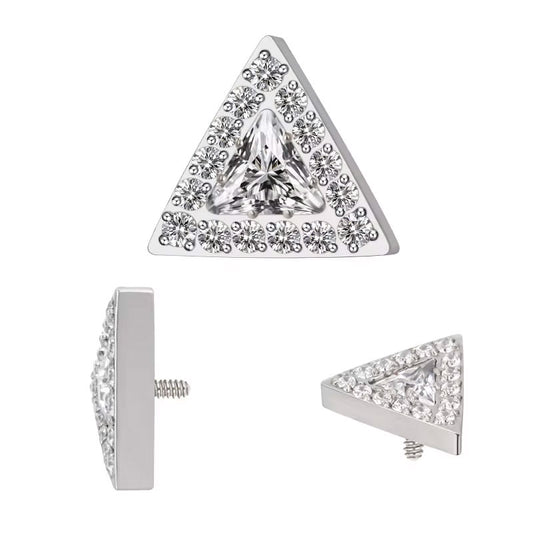 Triángulo 14 Cz Blanco Titanio ASTM F-136